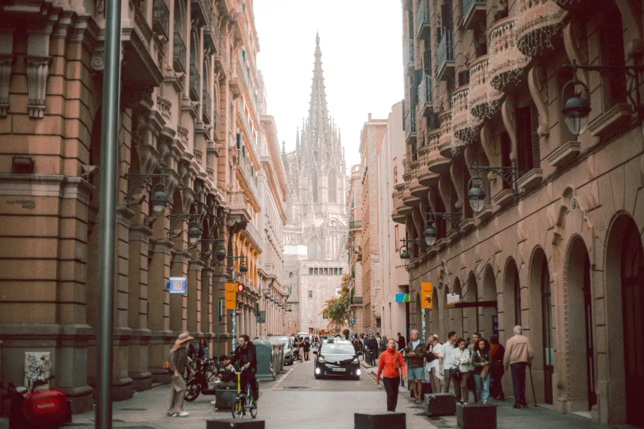 Barcelonai utcakép